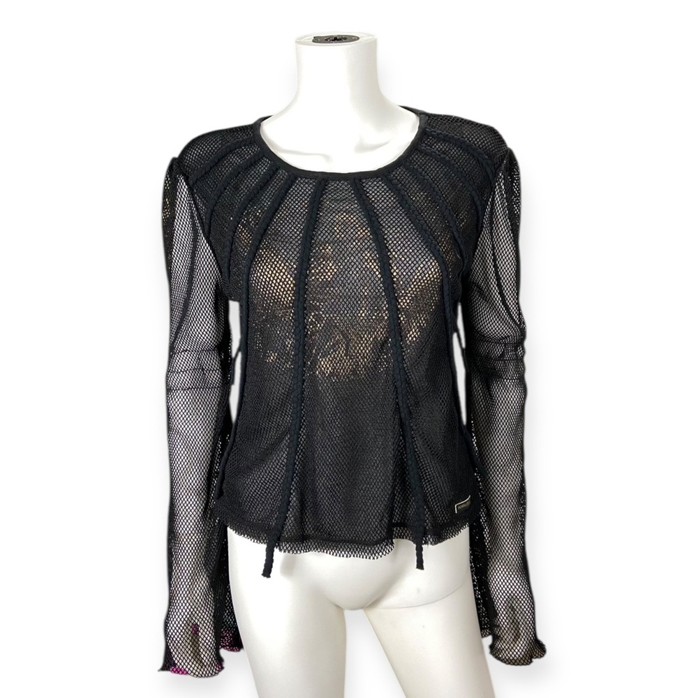 Parasuco Black Long Sleeve Mesh Top
